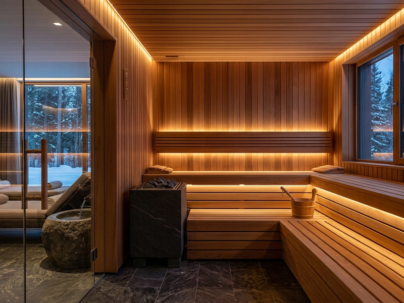 Sauna and lounge